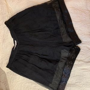 Black sheer shorts